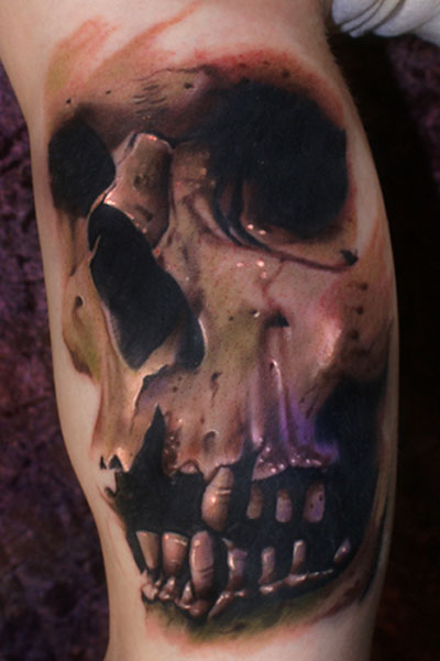 Photo:  skull tattoo 002